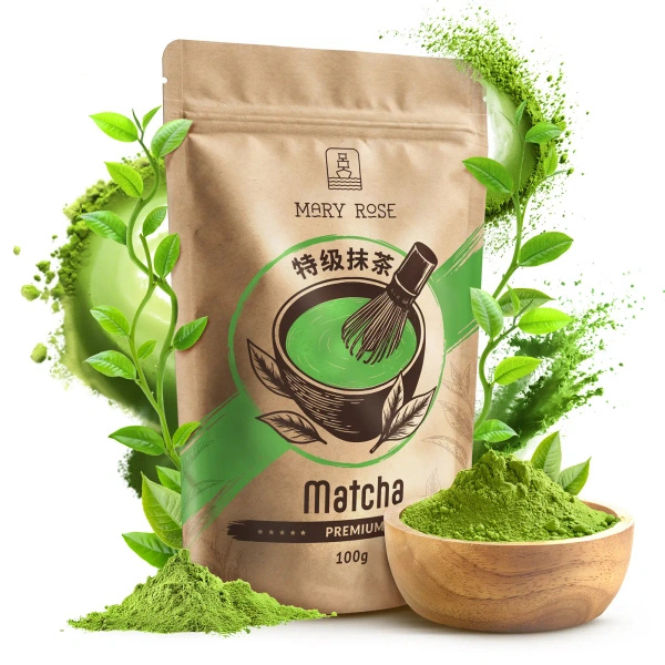 Presentset: premium-matcha + matchawan + bambustillbehör