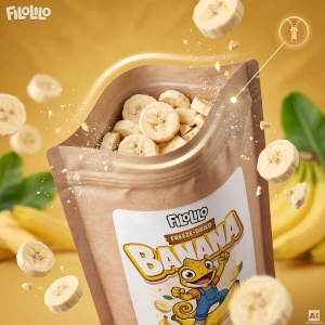 FiloLilo – Frystorkade bananer (skivor) 100 g