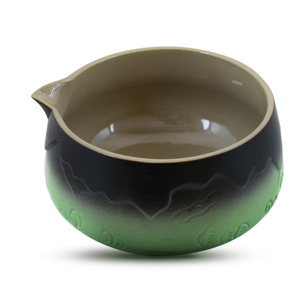Matchawan – Matcha–skål i keramik med pip – Mountain (grön)
