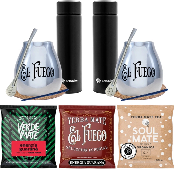 PREMIUM termos yerba Mate Set för par