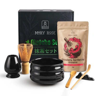 Presentset för att tillreda Red Matcha
