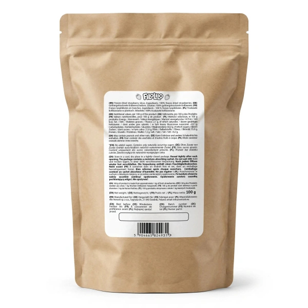 FiloLilo – Frystorkade jordgubbar (skivor) 100 g