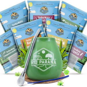 Yerba Mate Rio Parana 7x50g provset + tillbehör