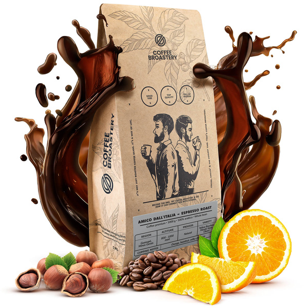 Bro Coffee Roastery - Hela bönor kaffe Amico dall'Italia Espresso Roast 1 kg