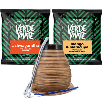 Yerba mate set Bombilla Calabach Matero