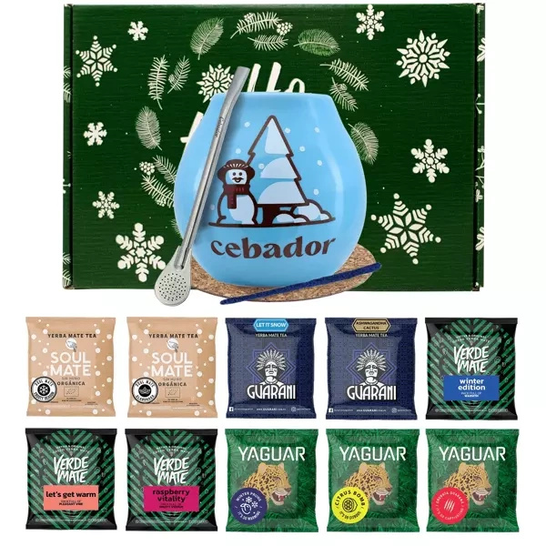 Yerba Mate Set 10x50g Kalebass Vinter Bombilla