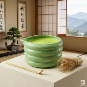 Presentset: premium-matcha + matchawan + bambustillbehör