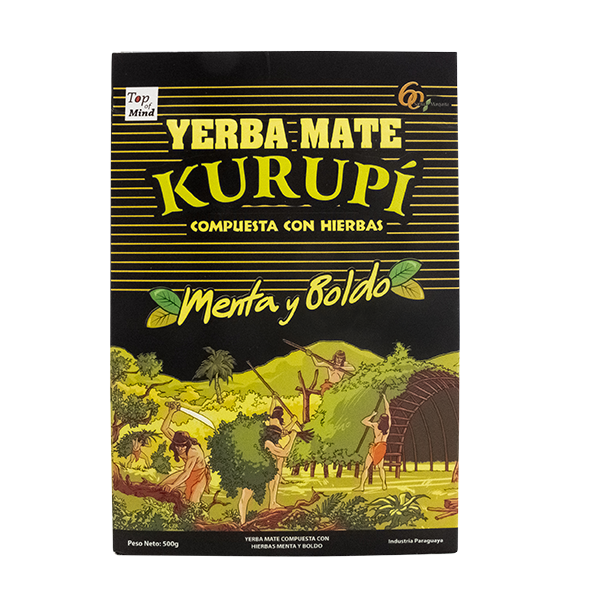 Yerba Mate Kurupi Menta Boldo 3x500g 1500g