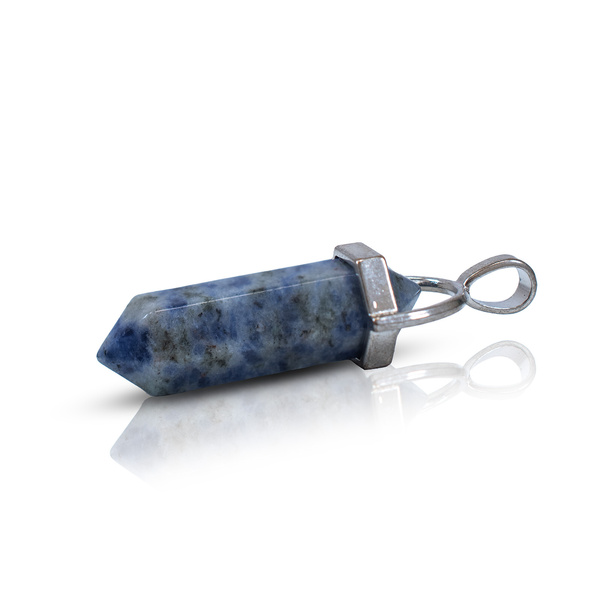 Hänge med Blue Spot Stone i påse + kedja