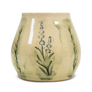 Keramisk kalebass Flora Green 300 ml – Crater-serien