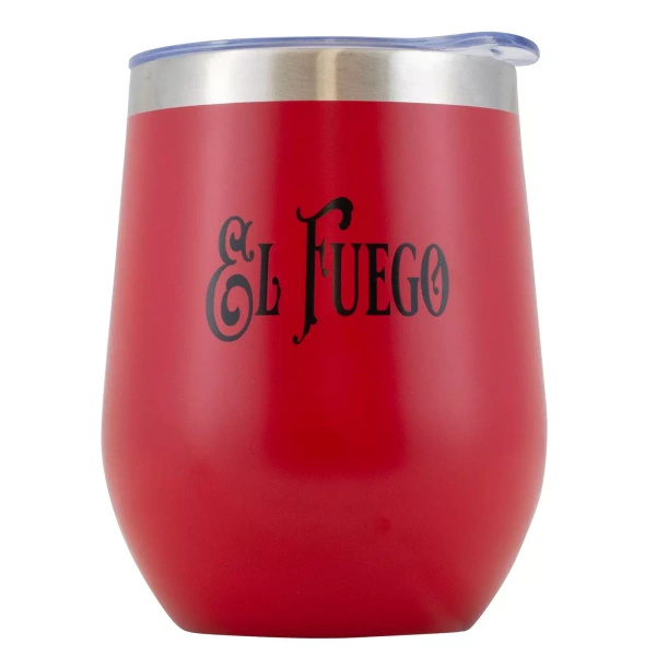 TermoLid – termomugg för yerba mate med lock – El Fuego (röd) – 350 ml