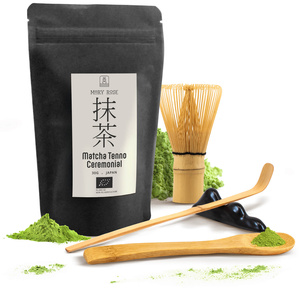 Ceremoniellt set för att tillreda matcha-te: japansk ekologisk matcha 30g + tillbehör