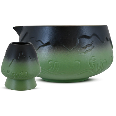 Set med tillbehör bryggning av Matcha te