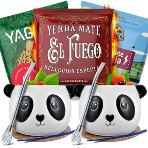 Yerba Mate Energia Set FOR TWO Kalebass Bombilla