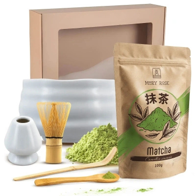 Presentset för bryggning av Matcha te