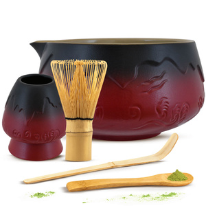 Set med tillbehör bryggning av Matcha te