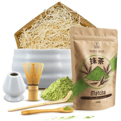 Presentset för bryggning av Matcha te