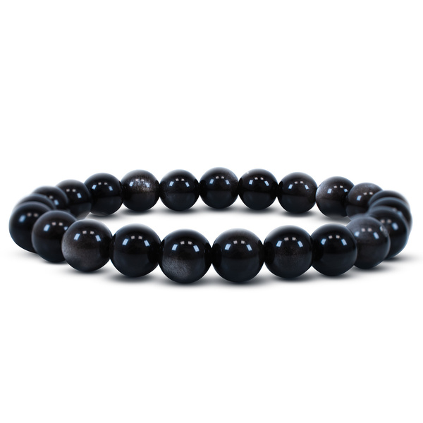 Armband med silverobsidian