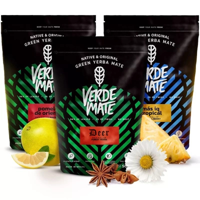Yerba mate set Verde Mate Grön Mas IQ 3x500 1,5kg
