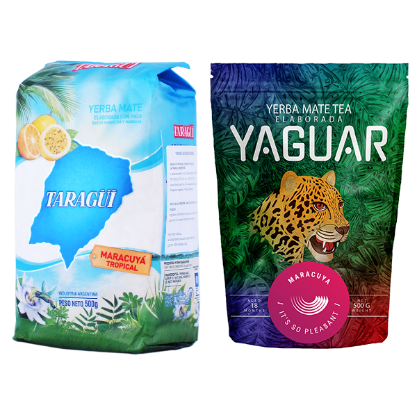 Yerba Mate Taragui Maracuya Yaguar 2x500 2x0,5 1kg