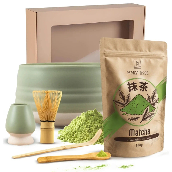 Presentset för bryggning av Matcha te