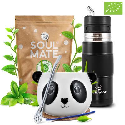 Yerba Mate Set Soul Mate Elaborada 500g 0,5kg Yerbomos + Kalebass + Bombilla