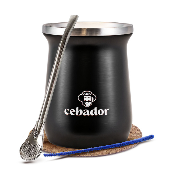 Yerba Mate Tillbehör Set: termisk mate-mugg TermoMate PRO + bombilla