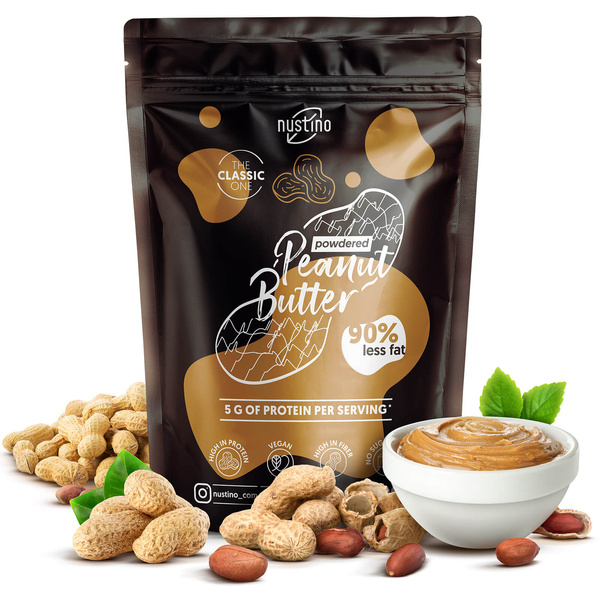 Nustino jordnötssmörspulver-set: blandade smaker 3x400g
