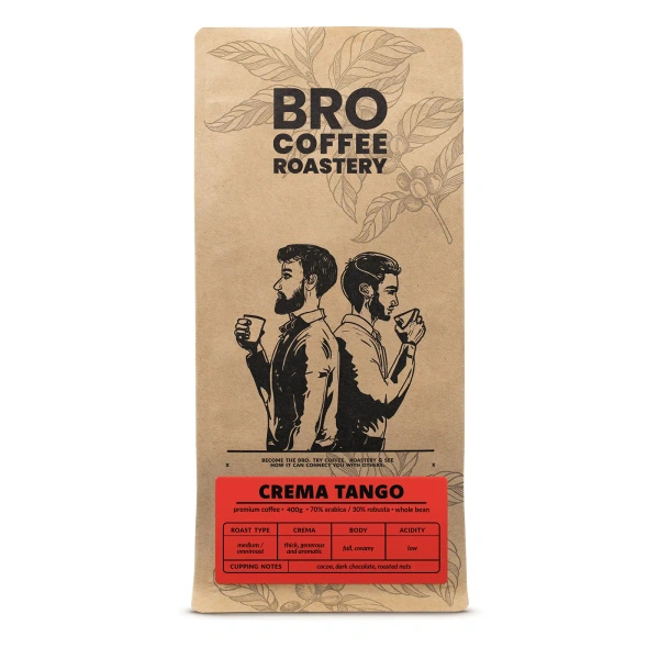 Bro Coffee Roastery – Hela bönor kaffe Crema Tango 400 g