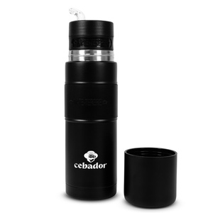 Yerbomos XL ALL IN ONE - 750ml - Mate-kopp, termos och bombilla i ett (svart)