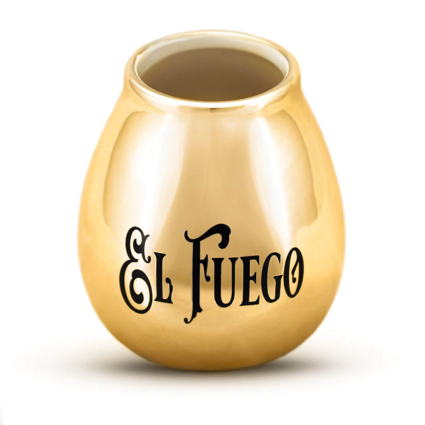 Yerba Mate-set: El Fuego Elaborada 1kg + Kalebass + Bombilla
