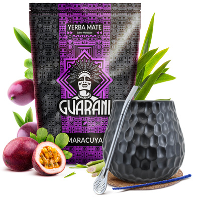 Yerba Mate starterset Guarani Maracuya 500g