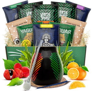 Yerba Mate startpaket kalebass + bombilla 10x50g