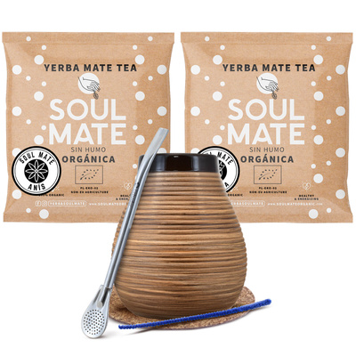 Yerba mate set Bombilla Calabach Matero