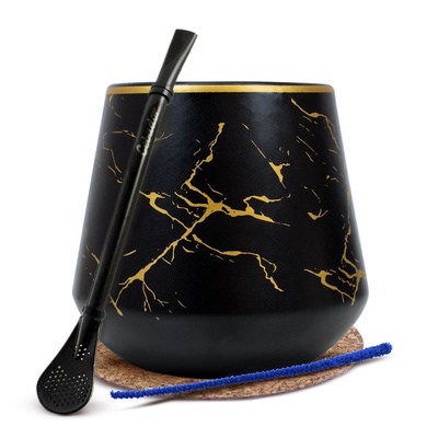 Tillbehörsset för yerba mate: Kalebass + Bombilla