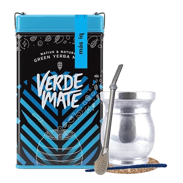 Set Yerbera Verde Mate Mas IQ 0,5 kg Palo Santo
