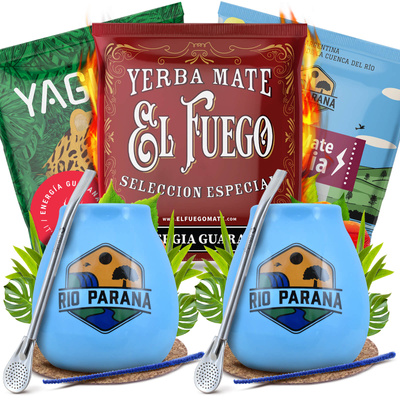 Yerba Mate Energia Set FOR TWO Kalebass Bombilla