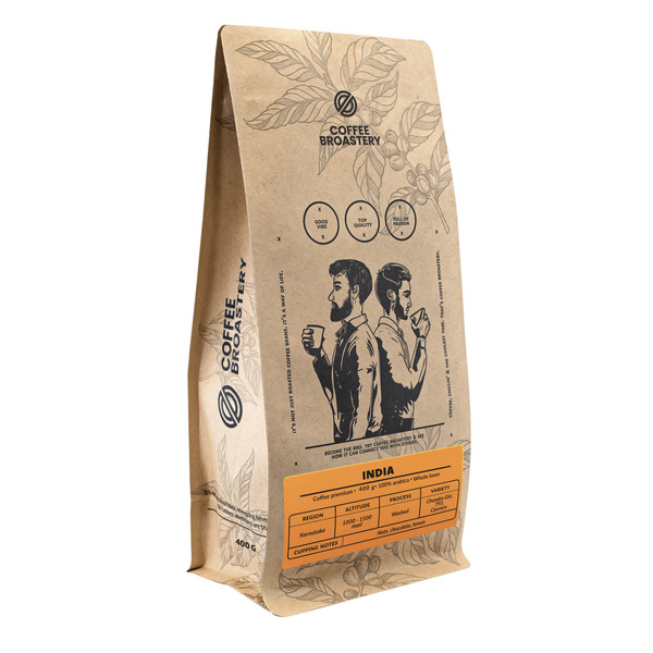 Bro Coffee Roastery - Hela bönor kaffe India Karnataka Premium 1 kg