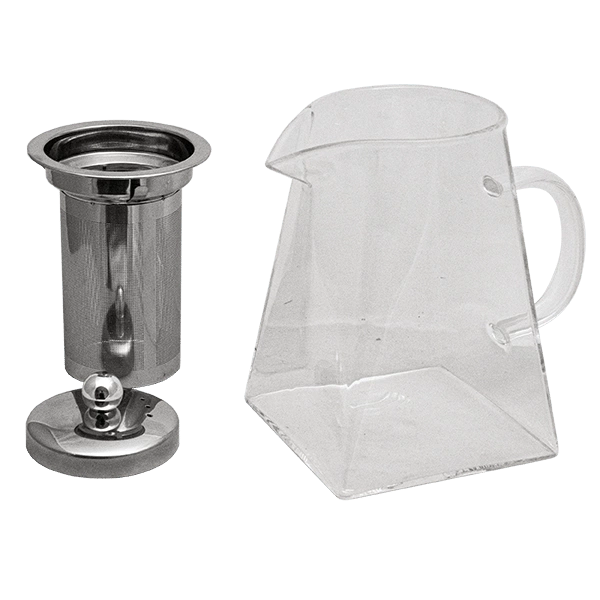 Mått för tekannan med sil på 950 ml: höjd 14 cm