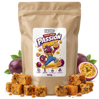 FiloLilo – Frystorkad passionsfrukt (tärningar) 100 g