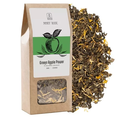 Mary Rose - Green Apple Power Grönt te - 50 g