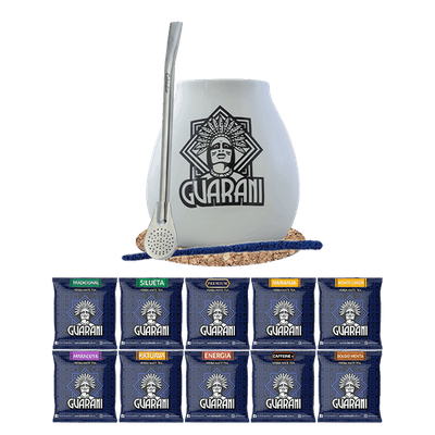 Yerba Mate Set 10x50g Kalebass + Bombilla