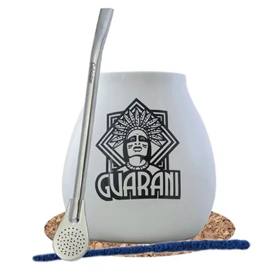 Keramisk kalebass med inskriptionen