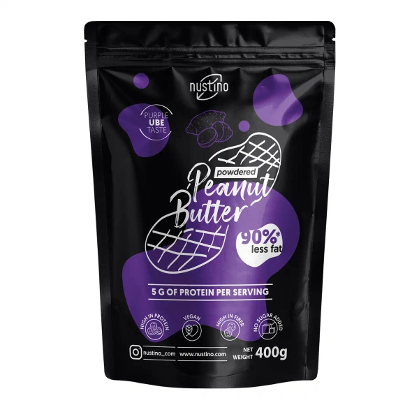 Nustino – Jordnötssmör i pulverform – Ube (utan tillsatt socker) 400 g
