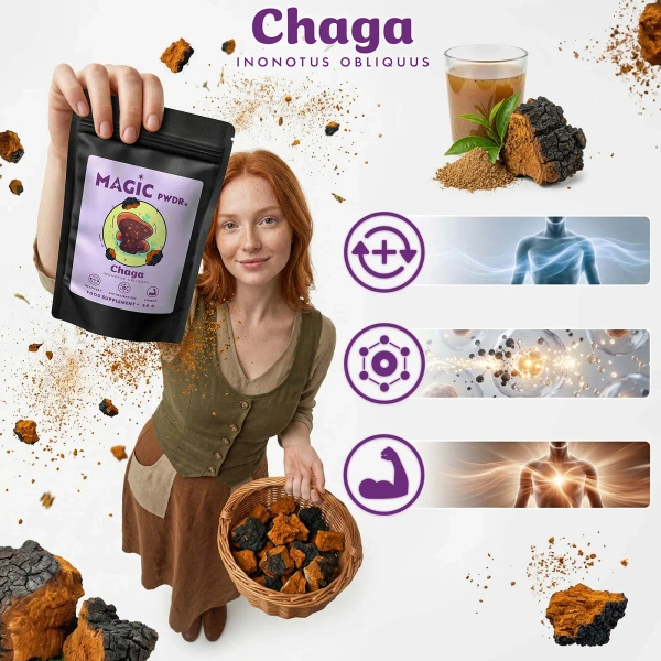 Magic Pwdr – Chaga – Sprängticka 50 g