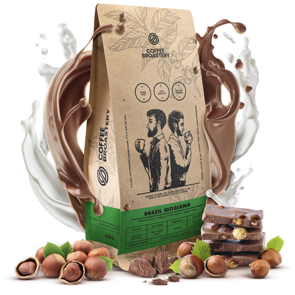 Bro Coffee Roastery presentset: 3× brasilianskt kaffe + mugg