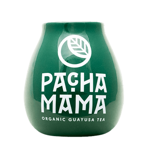 Keramisk matekopp med Pachamama-logotyp (grön) 350 ml