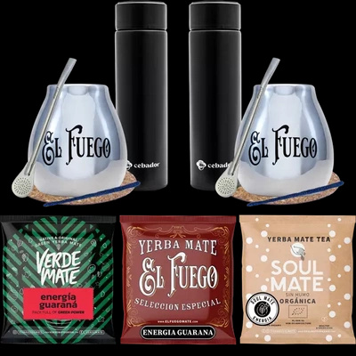 PREMIUM termos yerba Mate Set för par