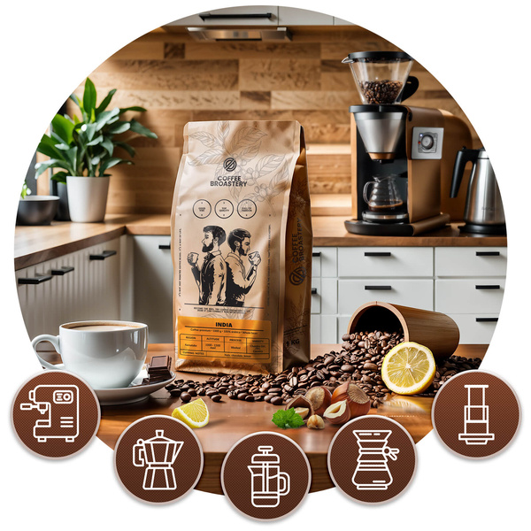 Bro Coffee Roastery - Hela bönor kaffe India Karnataka Premium 1 kg