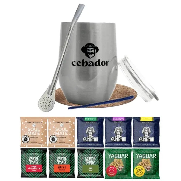 Yerba Mate Set: prover 10x50g + TermoLid + Bombilla